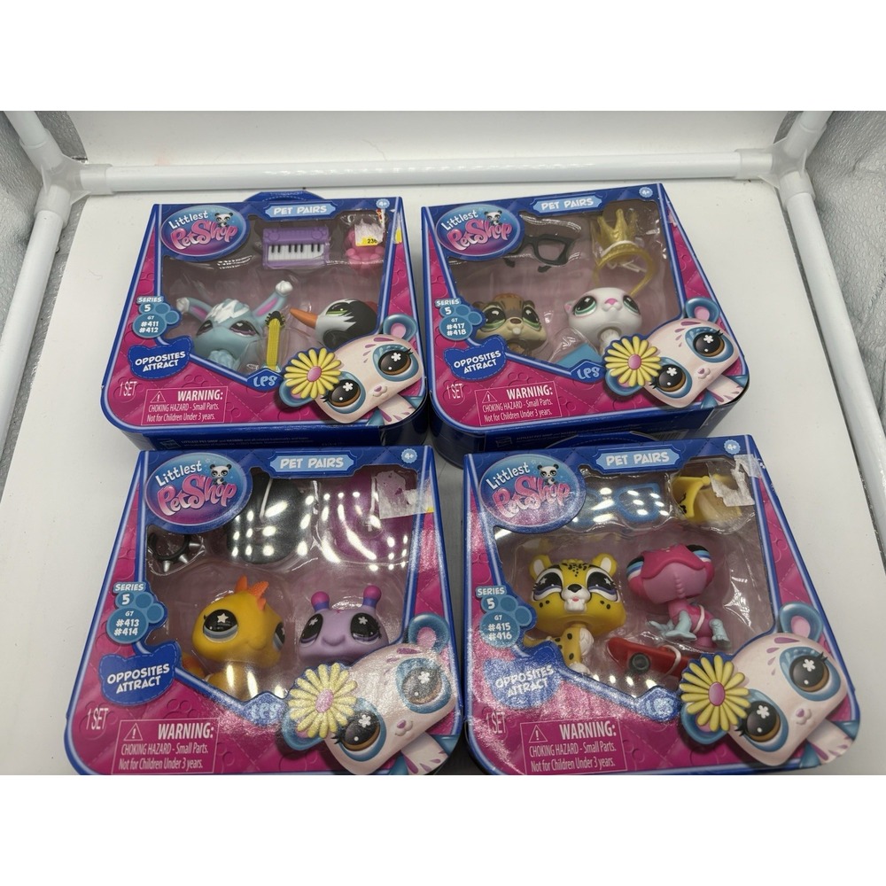 Littlest Pet Shop LPS G7 Series 5 Pet Pairs Full Set of Pairs Opposites Attract!